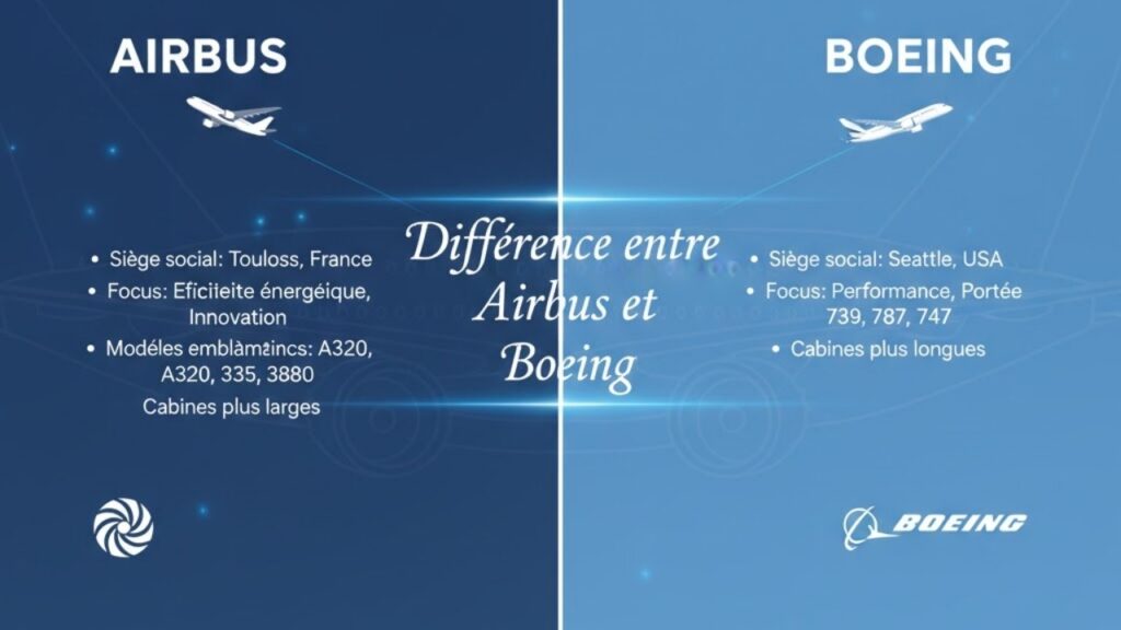 Différence entre Airbus et Boeing